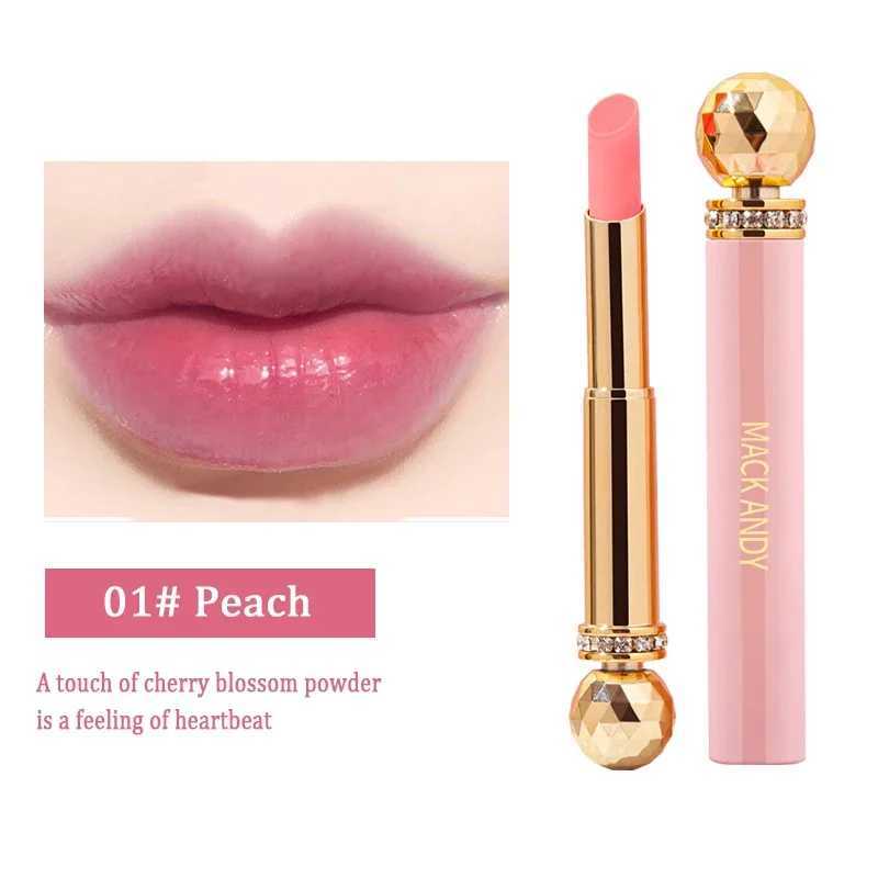 Lovely Peach Lip Balm Lipstick Crystal Temperature Color Change Lip Oil Non-stick Cup Lipgloss Moisture Lip MakeupXJ241223