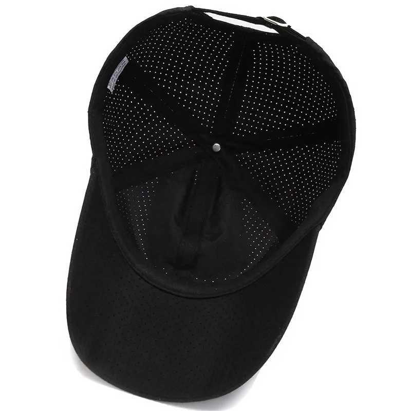 Caps Hats Wholesale mens summer baseball cap quick drying cap unisex breathable sports solid color snap cap bone baseball cap H241223