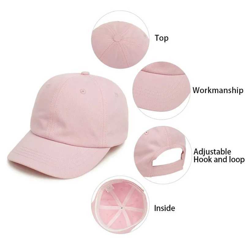 Caps Hats Childrens Snap Back Baseball Hat Solid Color Spring Summer Hip Hop Boys Hat Sun Hat Adjustable Breathable Outdoor Travel Childrens Hat H2412