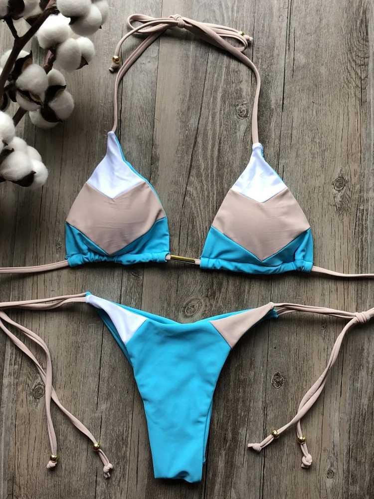2023 Sexy Bikini Multicolor Swimsuit Women Swimwear Push Up Ribbed Bikini Set Brazilian Bathing Suit Beach Wear Bather BiquiniXJ241223