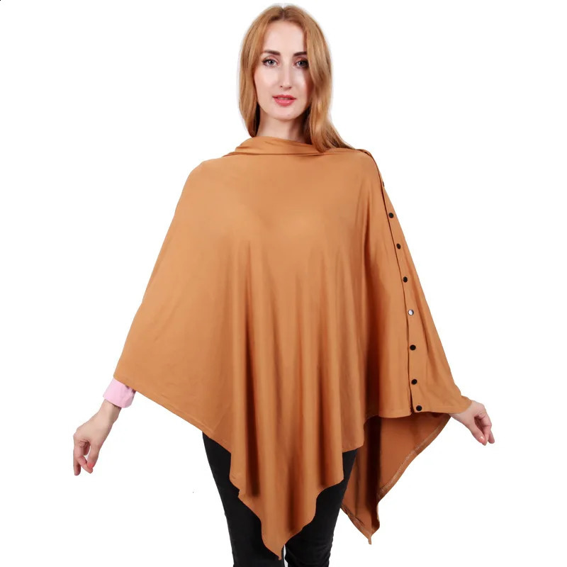 Mother Nursing Covers Soft Long Nursing Scarf Solid Modal Snap Button Baby Stroller Cover Multifunctional For Mom 241223