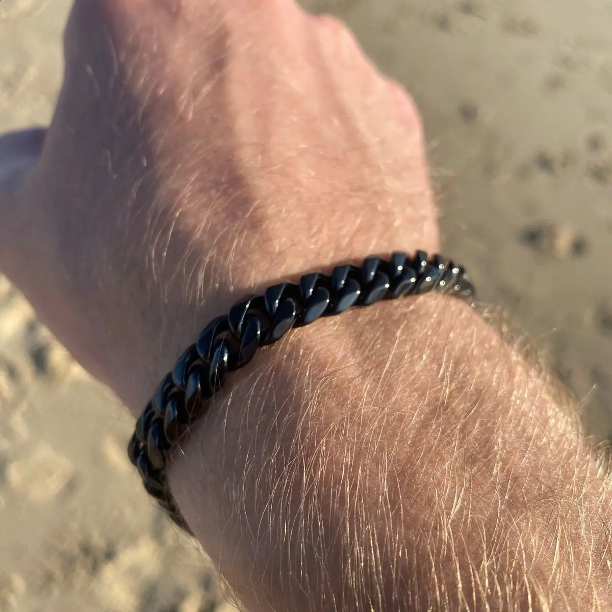 Stainless Steel Cuban Chain Bracelets for MenSilver Gold Black Color Miami Curb Link Chain WristbandClassic Punk Jewelry 241214