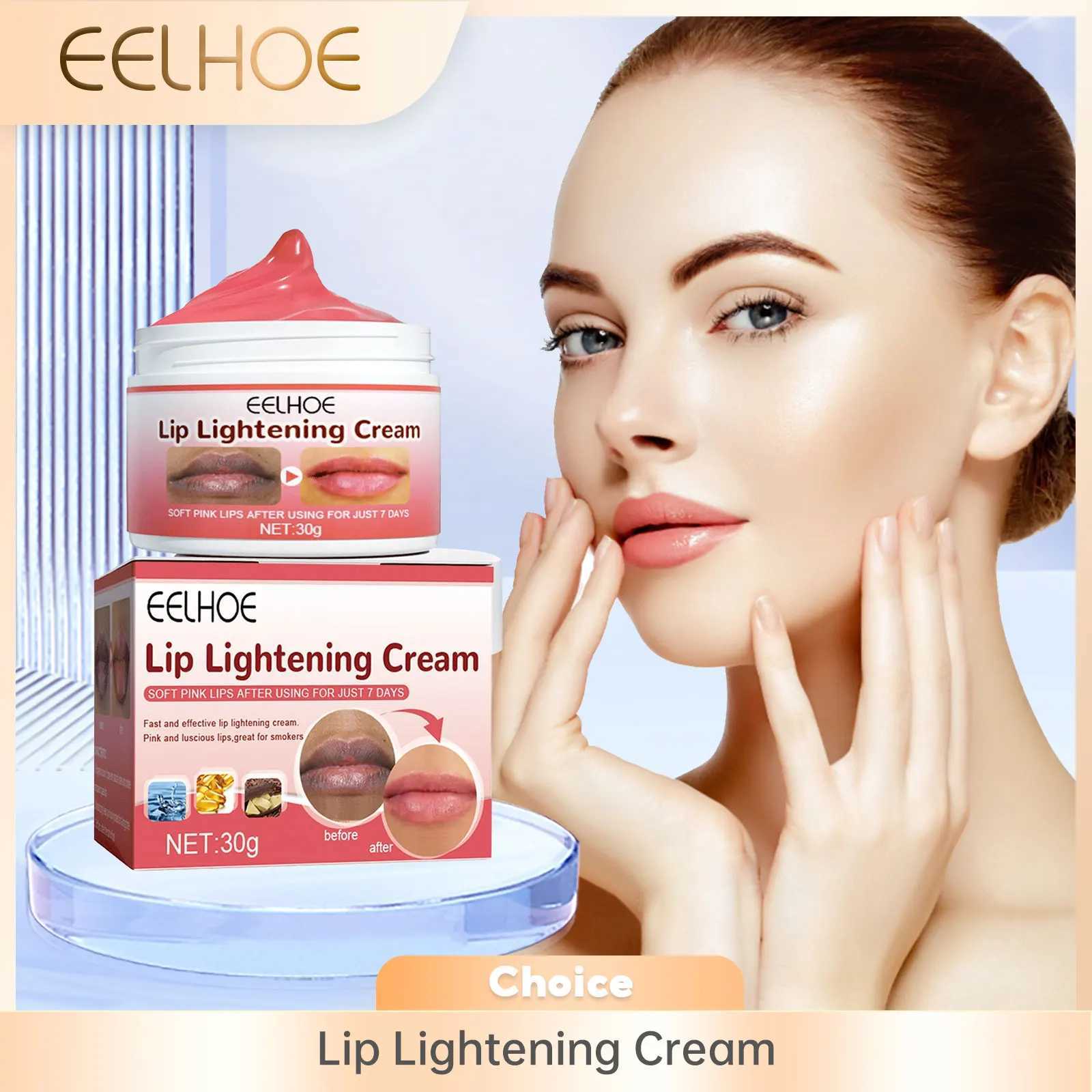 EELHOE Lip Moisturizing and Whitening Cream Whitening Pigments Black Smoke Lip Removal Dead Skin Treatment Lip CreamW241223