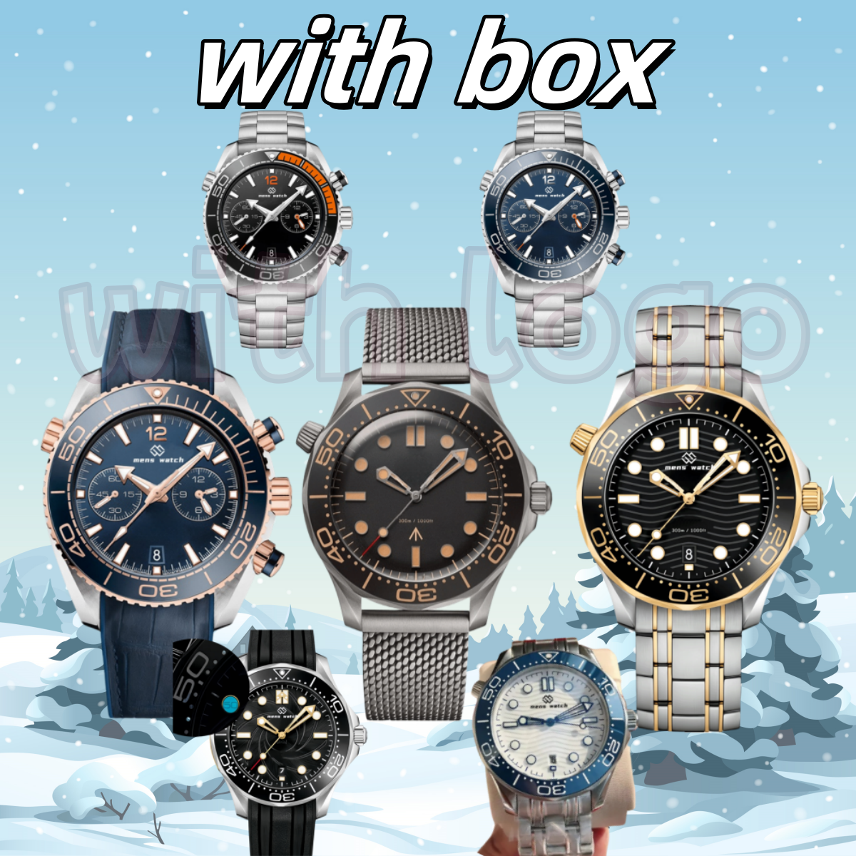Limited edition men's watch-diving ocean timer stainless steel back cover waterproof sports style automatic watch