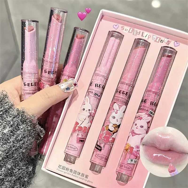 Love Shape Jelly Lipstick Waterproof Non-stick Cup Mirror Solid Lip Gloss Clear Lasting Moisturizing Lip Stick Makeup CosmeticXJ241223