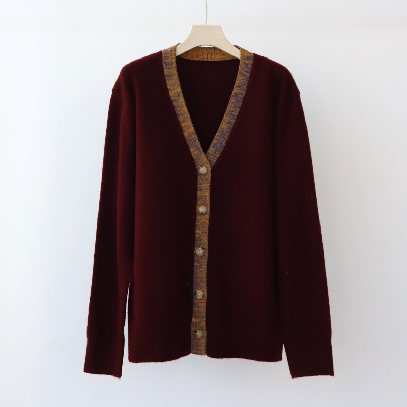P107 Women's Hooded Knit Sweater with Half Placket Zipper - Thick Casual Outerwear for Fall & Winter