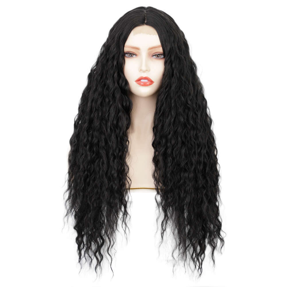 Wig Front Headband Women's Long Curly Hair Small Lace Synthetic Wig
