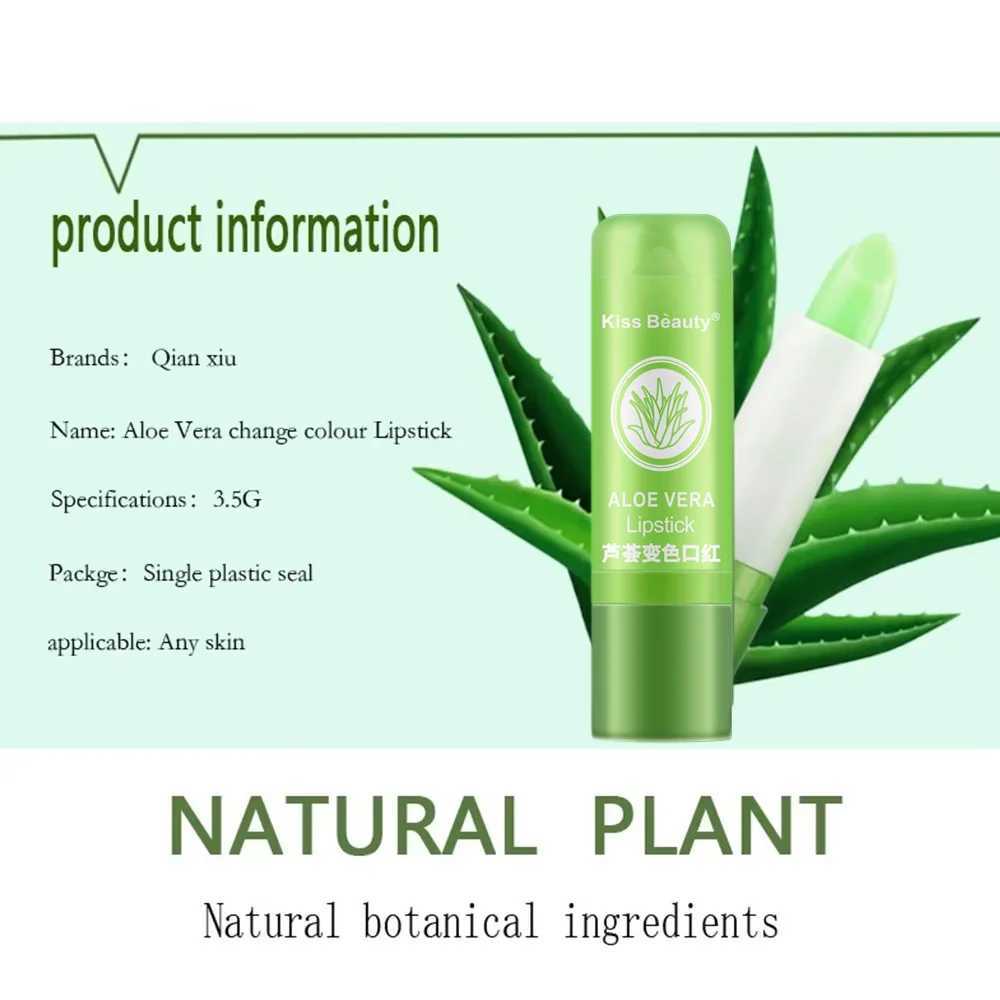 New Natural ALOE VERA Temperature Change Color Jelly Lipstick Long Lasting Moistourizing Lip Makeup Lip Balm Lip GlossXJ241223