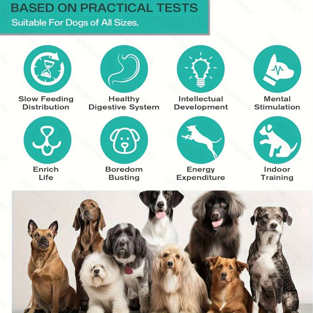 Adjustable Snack Distribution, Interactive Enrichment Toys, Food Puzzle Balls, Boring Dog Slow Feeders, Without Battery