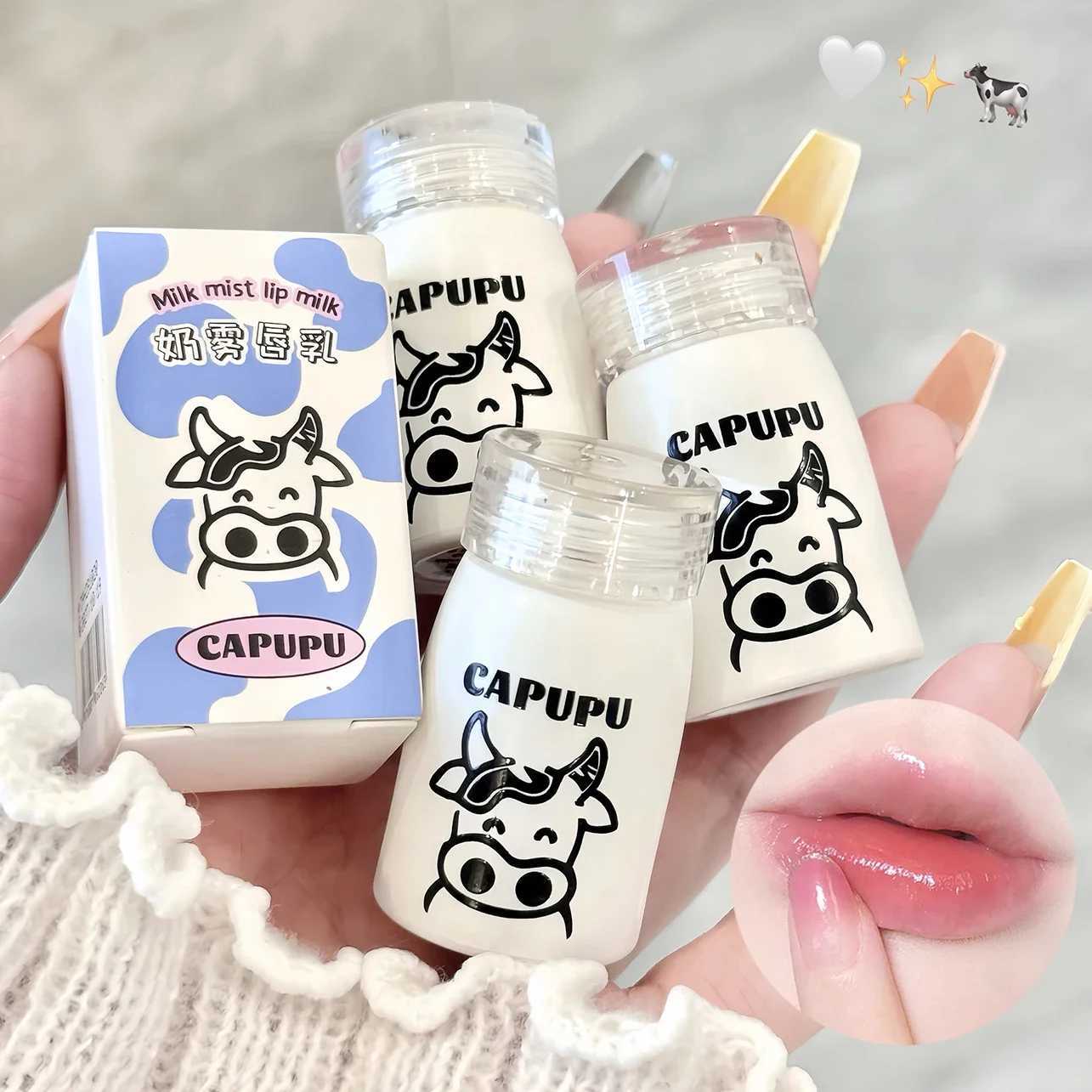 Natural Milk Flavor Lip Balm Milk Cream Moisturizing Non-stick Lip Tint Lip Oil Clear Hydrating Plumping Korean Lips Care MakeupXJ241223