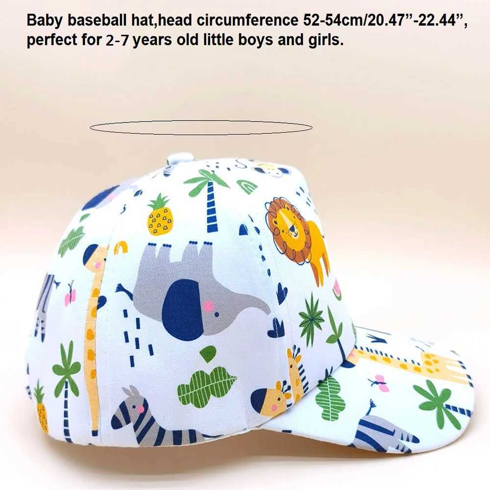 Caps Hats New Cartoon Animal Summer Baby Baseball Hat Boys and Girls Travel Sun Childrens Beach Accessories H241223ZSQH