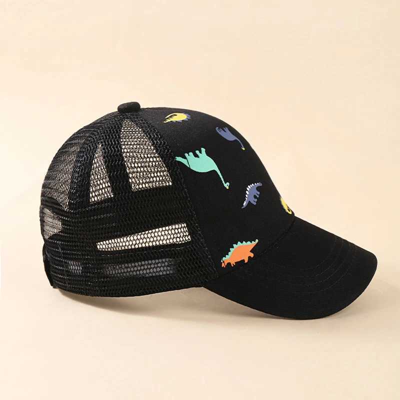 Caps Hats Summer Baby Net Baseball Hat Dinosaur Printed Duck Tongue Hat 1-3 Year Old Boys and Girls Outdoor Children Sun Eye Preschool Net Foot Hat H2