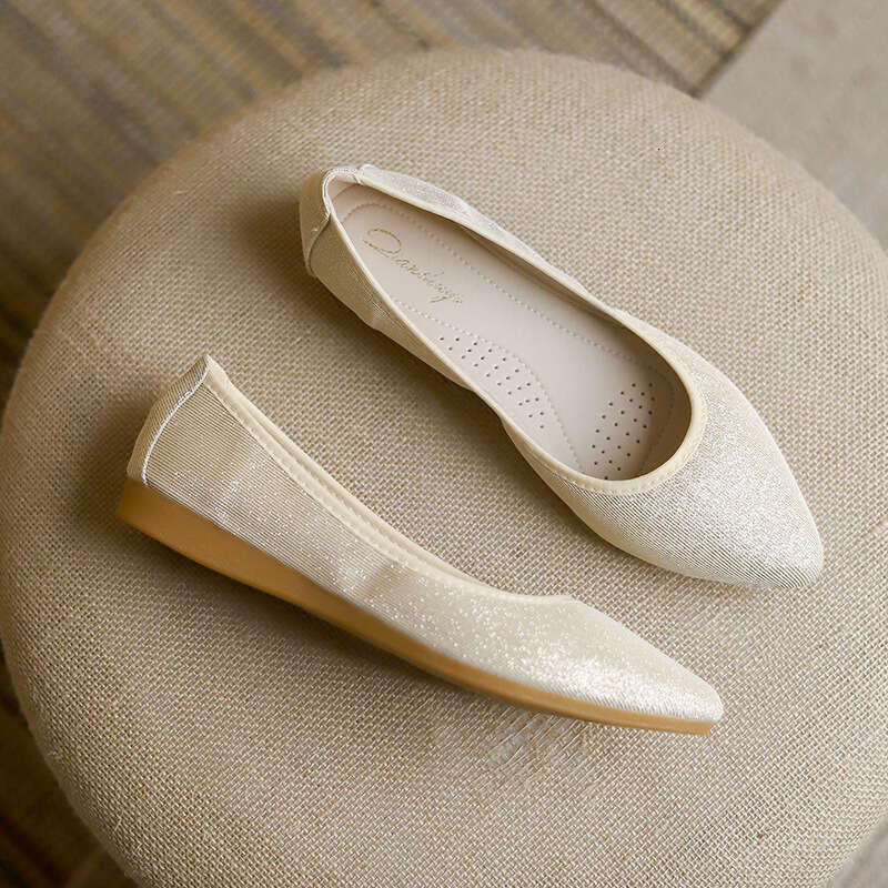 Single Shoe Women's 2023 New Autumn Style Fashionable And Versatile French Fairy Temperament Internet Famous Pointed Soft Soled Flat Shoes