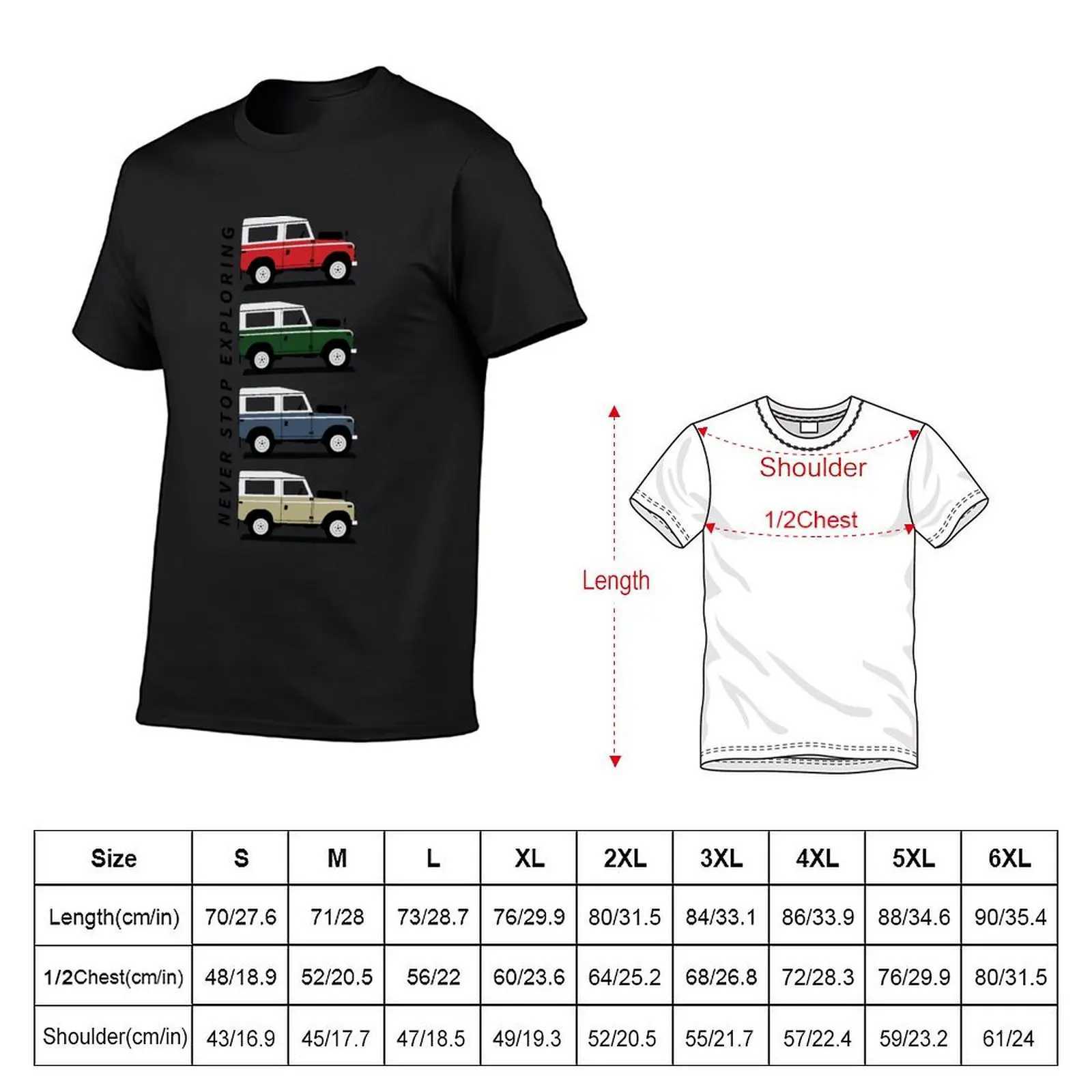 Land Rover series T-shirt heavyweight animal print mens T-shirt casual style W241223