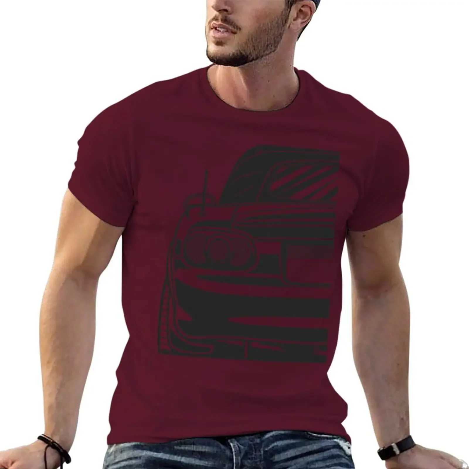 MX5 Miata Roadster NB Rear T-shirt Customized Summer T-shirt Heavy duty T-shirt Sweater Solid Color Round Neck Black T-shirt for Men. W241223