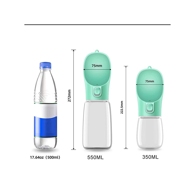Portable dog water bottle is durable and suitable for dogs, cats, outdoor walks, travel water bottles, cat bowls, dog supplies, and pet supplies