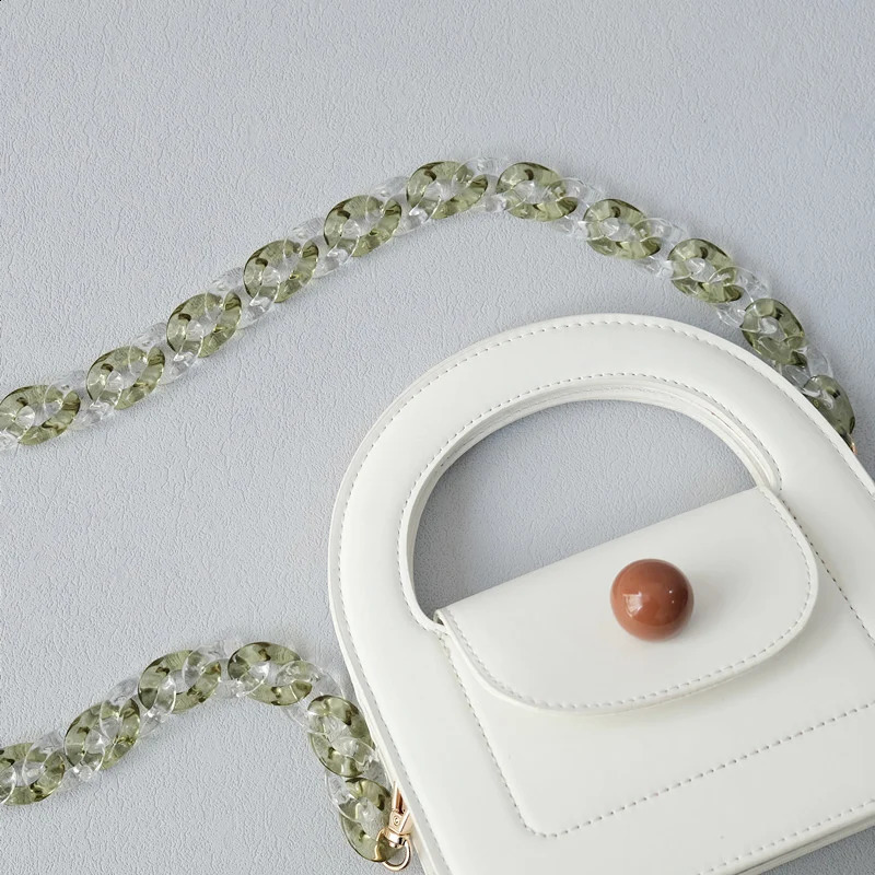 Fashion Womens Handbag Accessories Chain Detachable Spring Candy Transparent Bag with Cross Shoulder Chain Bracelet 241223