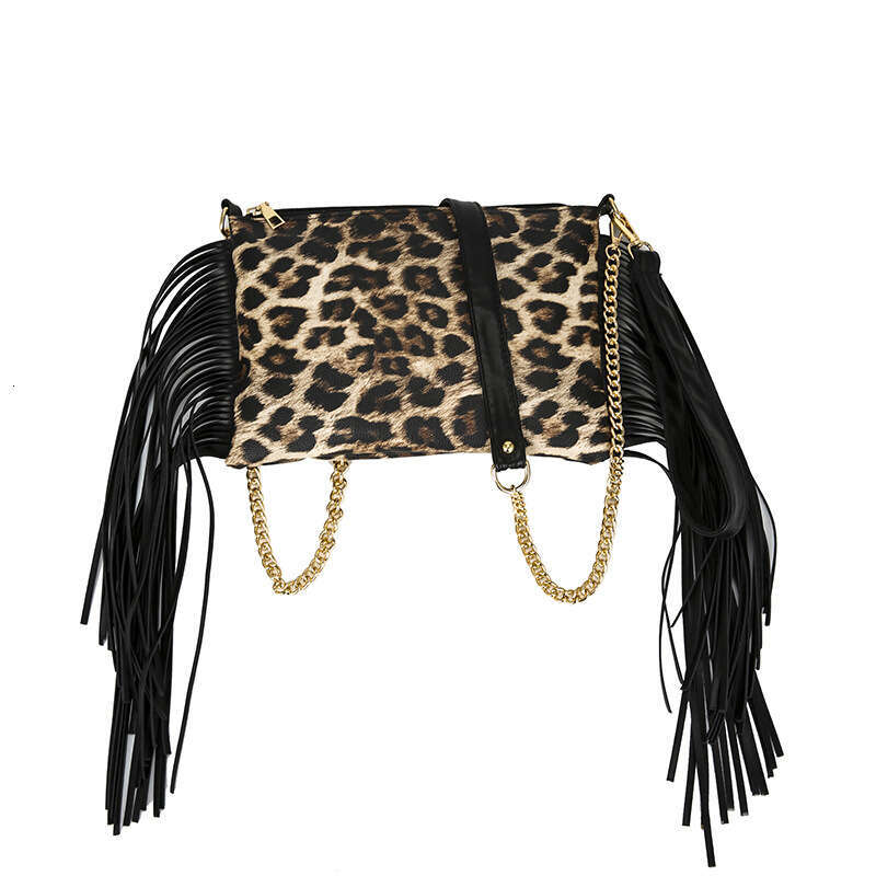 Women's Bags Handbag New Women's Shoulder Small Square Tassel Crossbody Bag, Leopard Print Bag