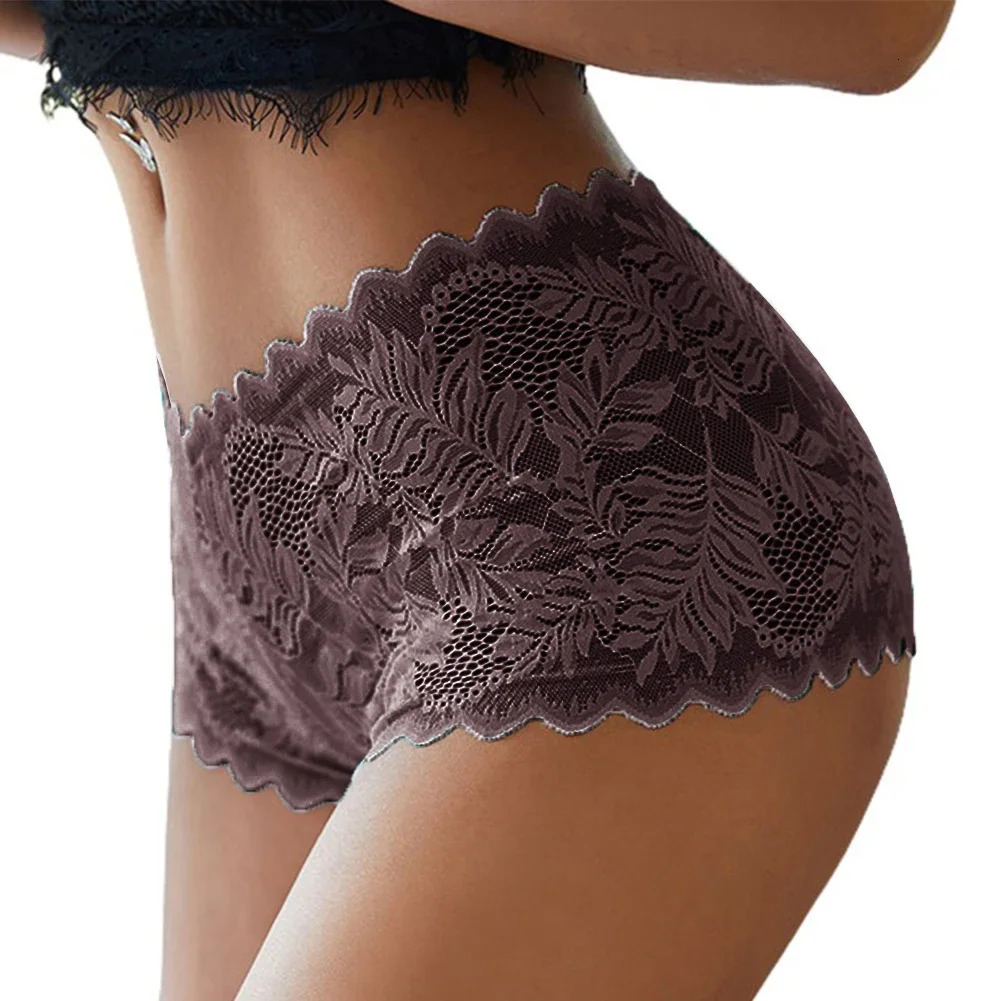 5XL Casual Woman Lace Ral Mesh Gerie Plus Size Knicker Underwear Panties Underpants Briefs For Women Clothing
