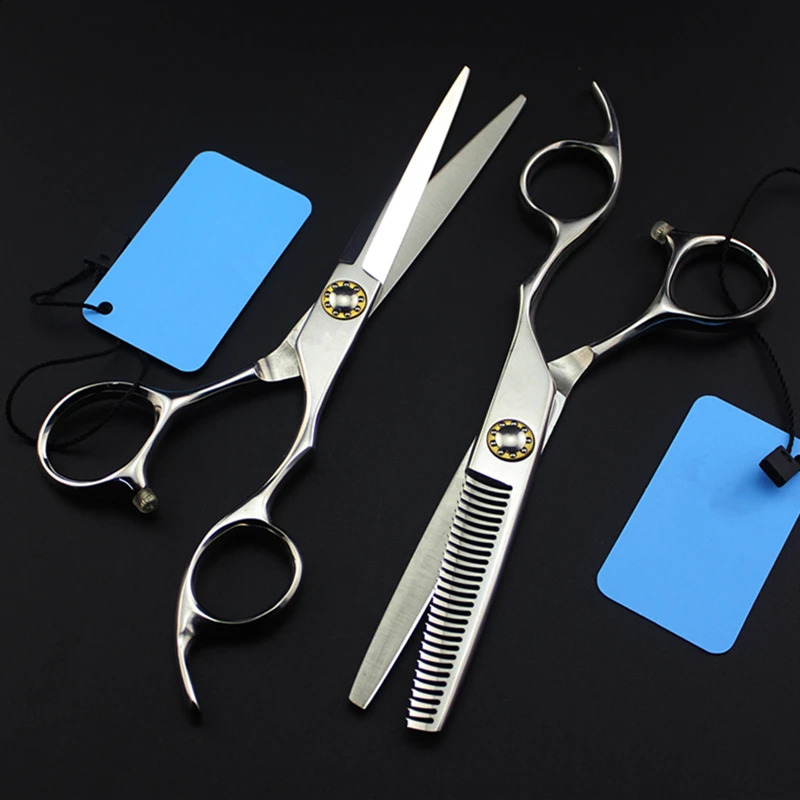 Customize japan 9cr13 steel 6 Bearing hair salon scissors set cutting barber makas Thinning shears hairdressing scissors 241224