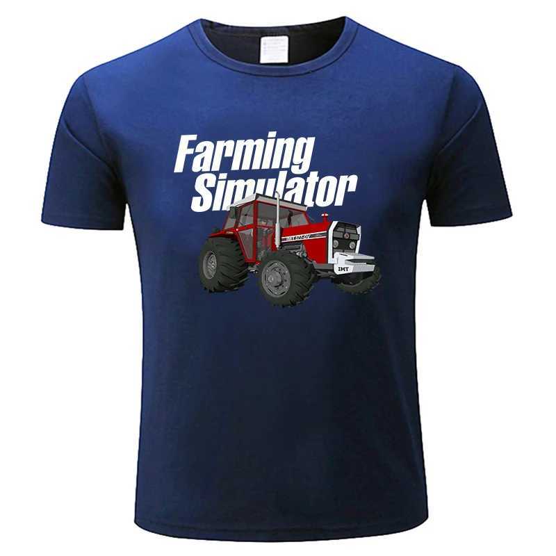 Agricultural simulator T-shirt black T-shirt plus size top plus size T-shirt pure white T-shirt mens black cotton T-shirt W241223