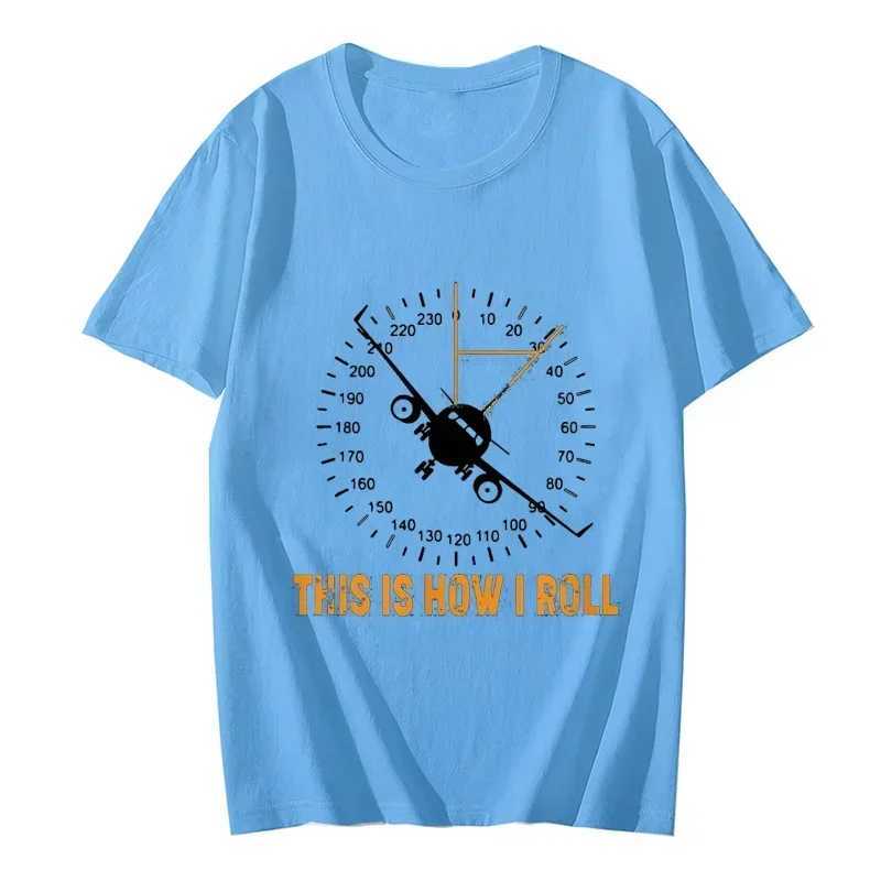 This is how I roll airplane pilot T-shirts short sleeved mens tops and customize T-shirts W241223