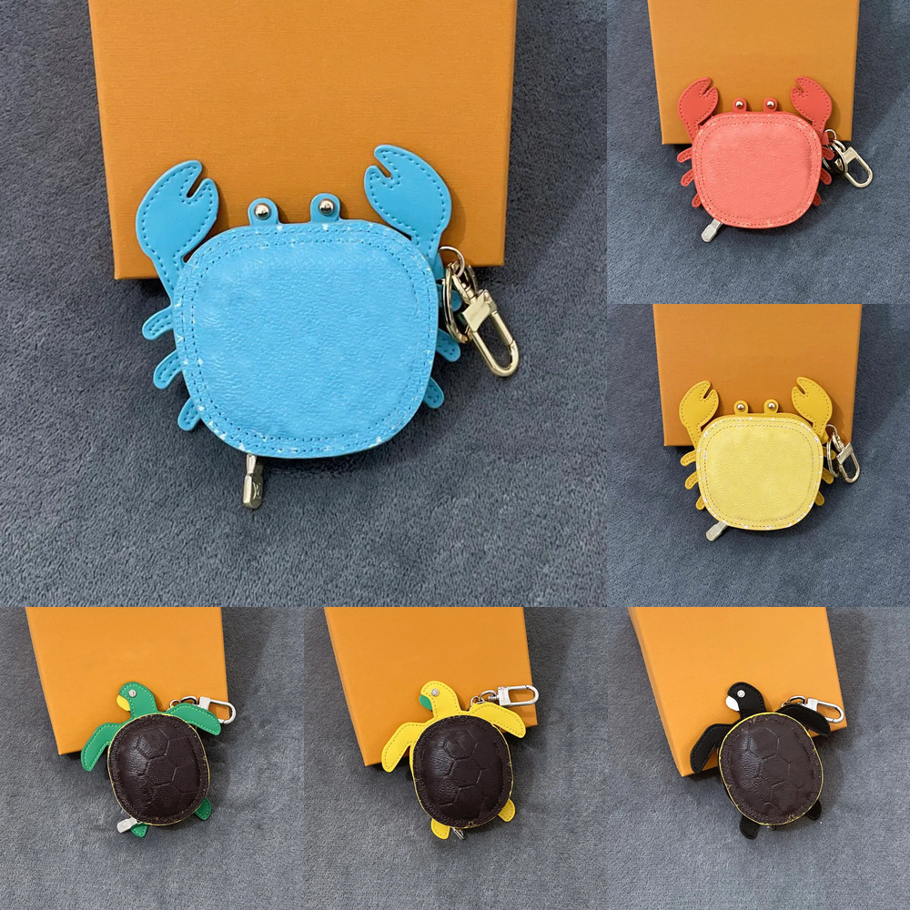 Presbya wer Print Dog Tortoise Crab Model Keychain Key Chains & Ring Holder Designer Letter Keychains For Porte Clef Gift Men Women Car Bag Pendant Accessories