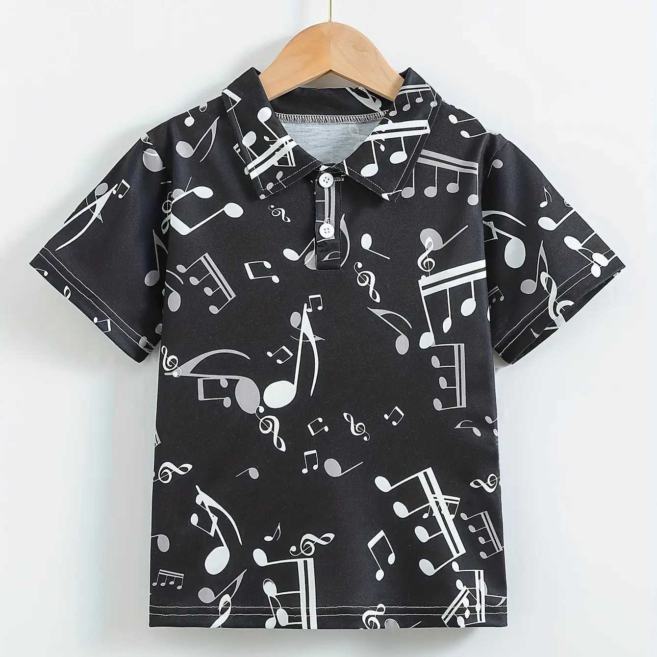 Childrens Polo Fashion 3D Printing Leisure Holiday Sled Boys Shirt Top Summer and Spring Outdoor Boys Polo Shirt Clothing W241223