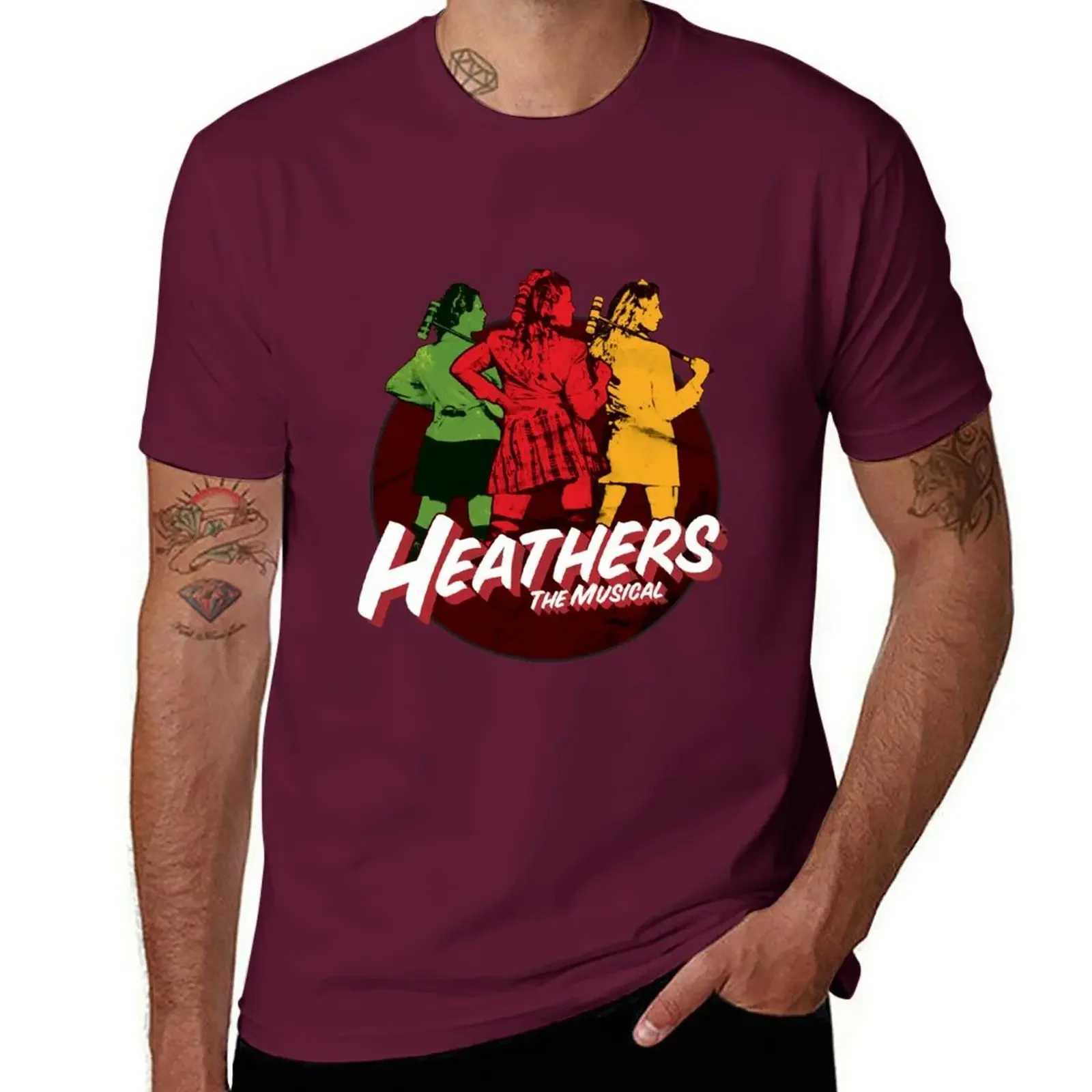 Heather Music retro T-shirt graphic T-shirt summer clothing heavy-duty fast drying pure white mens T-shirt W241223
