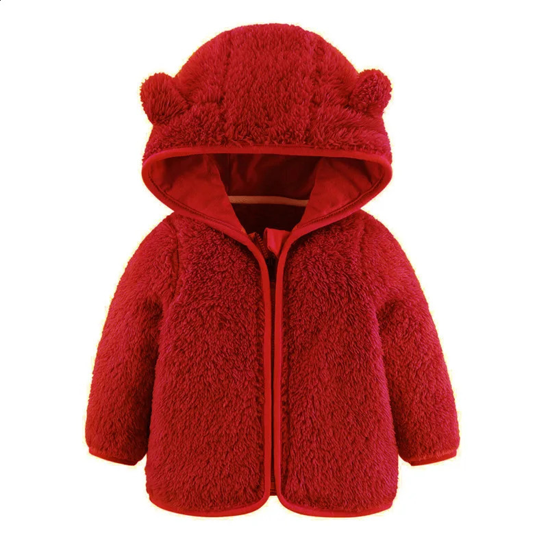 Autumn Baby Clothing Winter born Boy Clothes Casual Cute Warm Fleece Zipper Hooded Toddler Jackets For Girls Outerwear BC129 241223