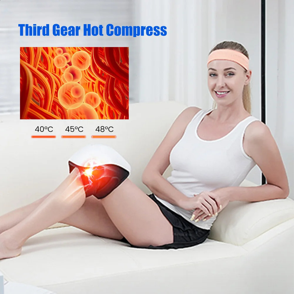 Air Pressure Knee Massager Infrared Heat Vibration Knee Pain Relief for Swelling Stiff Joints Stretched Ligament Muscle Injury 241224