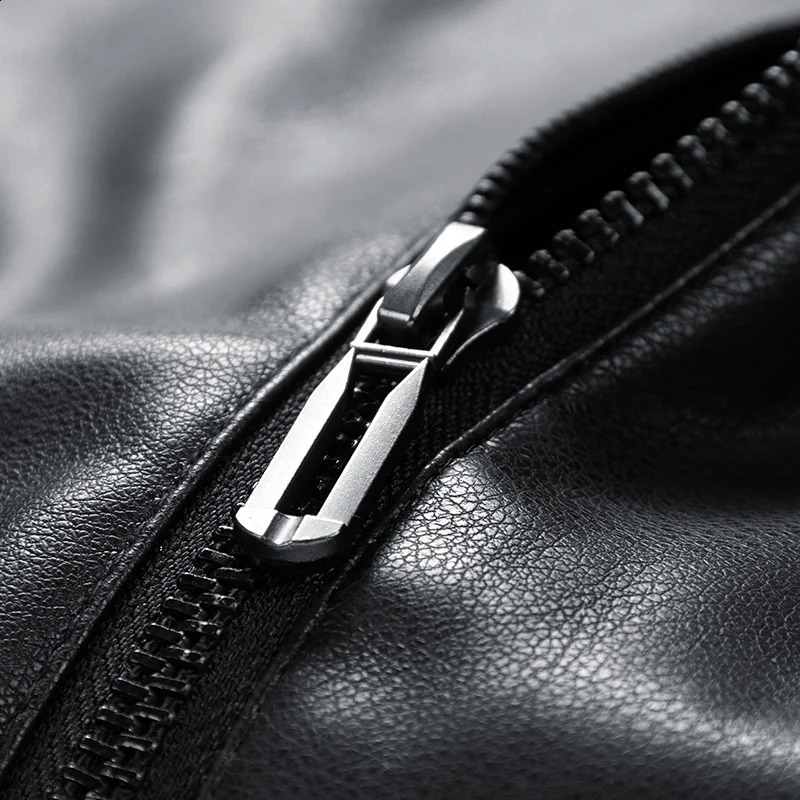 Leather jacket mens coat windproof oversized 6XL 7XL 8XL Plus size autumn motorcycle travel wool black zipper winter coat 241224