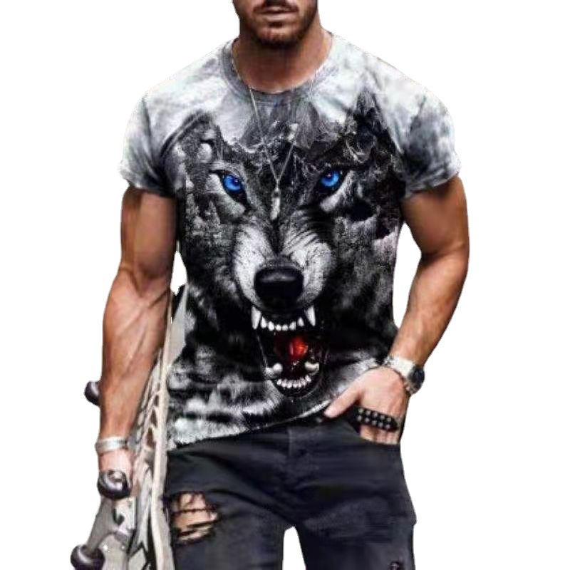 Vintage Men's T-shirt Summer Short Sleeve O-neck 3D Anchors Print Top Tee Shirt Oversized Men's Clothing Casual Streetwear