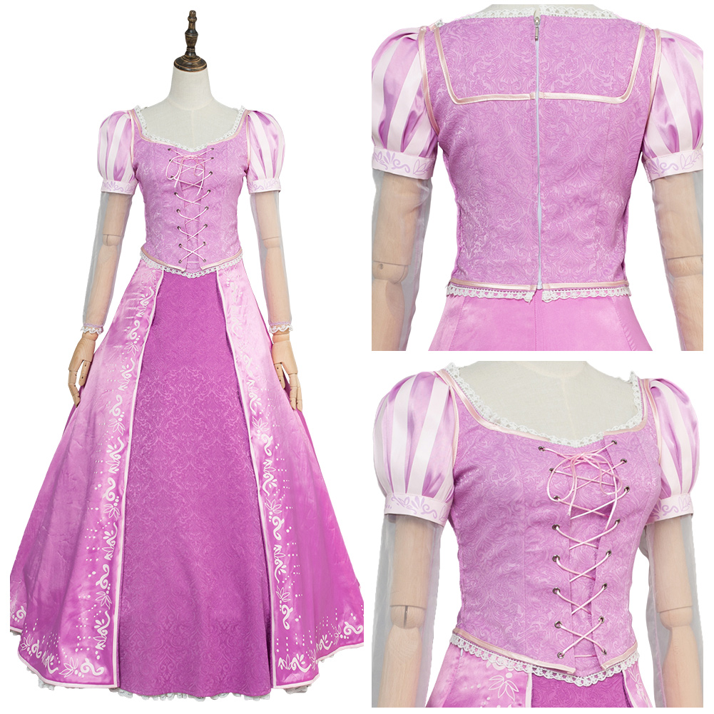 Tangled Princess Rapunzel Dress Cosplay Costume Women Dress Skirt Outfits Halloween Carnival Suit