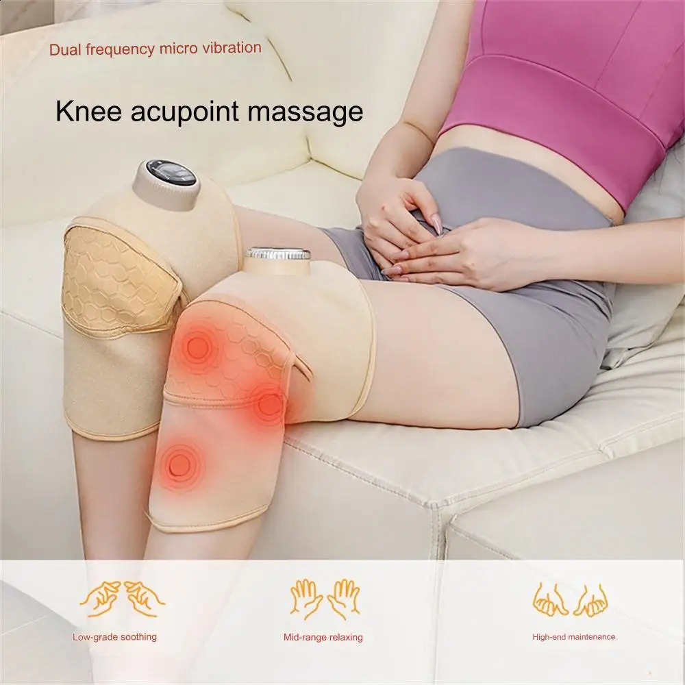Wireless Vibration Knee Massager Electric Heating Constant Temperature Warm Knee Pad Shoulder Pad Compress Massage 241224