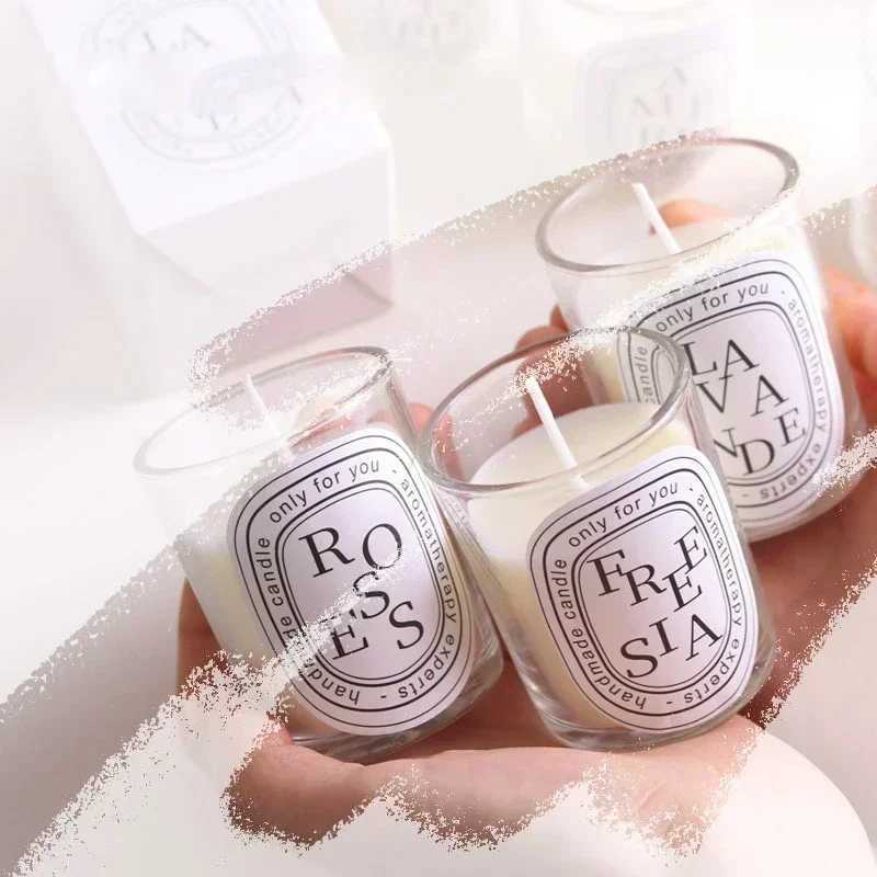 Romantic Transparent Scented Fragrance Candle Aromatic Candles Wedding Candle Jar Light GiftXJ241223