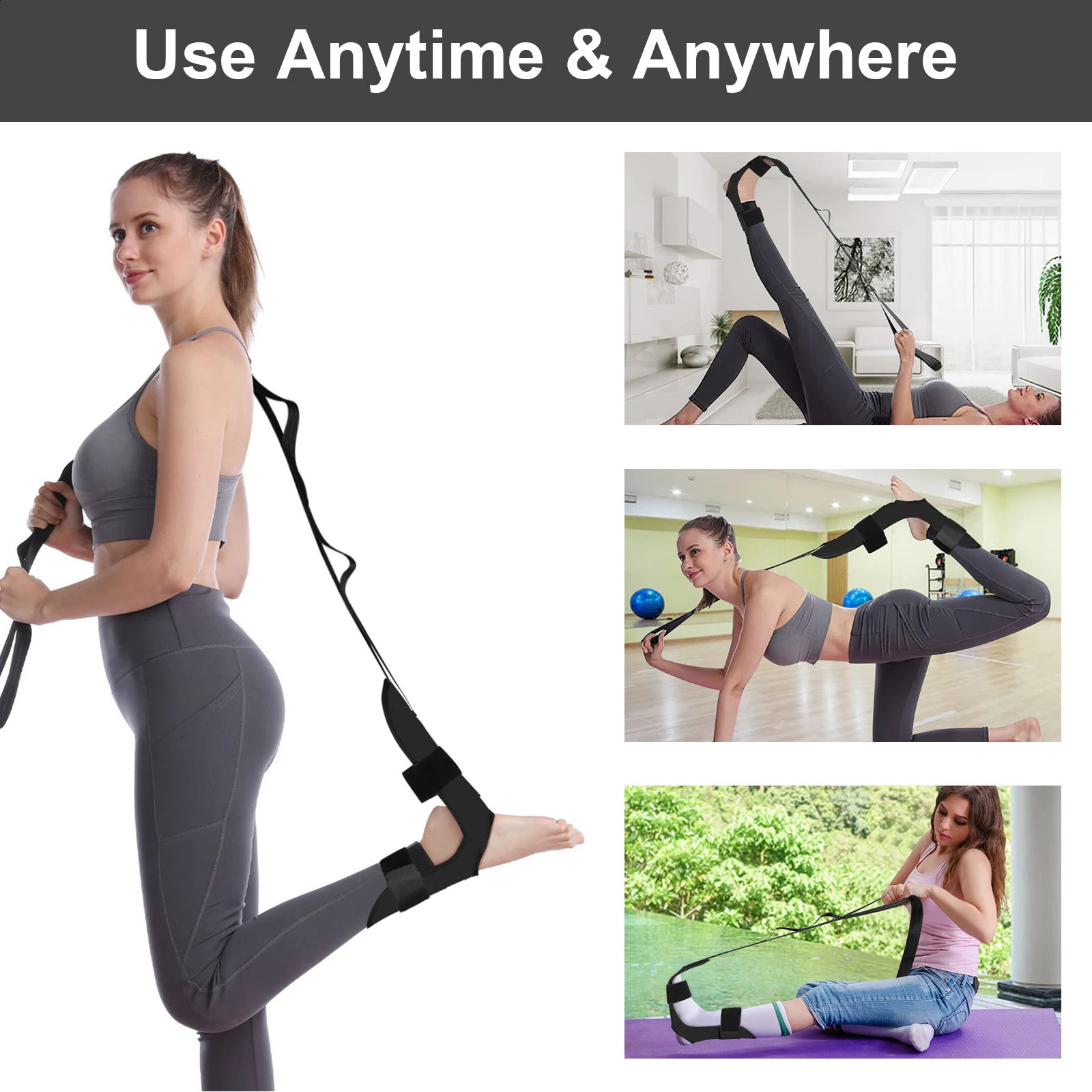 Fascia Stretcher Finally Flexible Again Yoga Strap Fasciitis Leg Training And Exercises Dance Gymnastics Ballet Stretching 241216