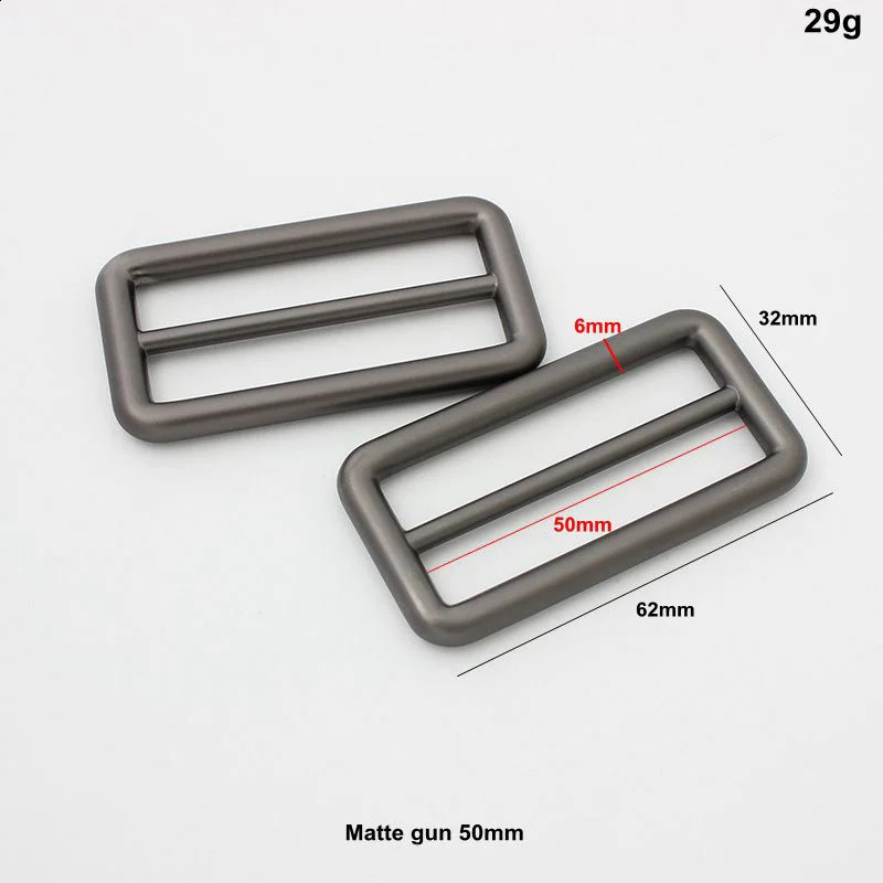 20-100pcs 5 sizes 19-26-32-40-50mm matte gun buckle shoulder strap leather bag shoulder strap adjustable three glue buckle accessory 241223