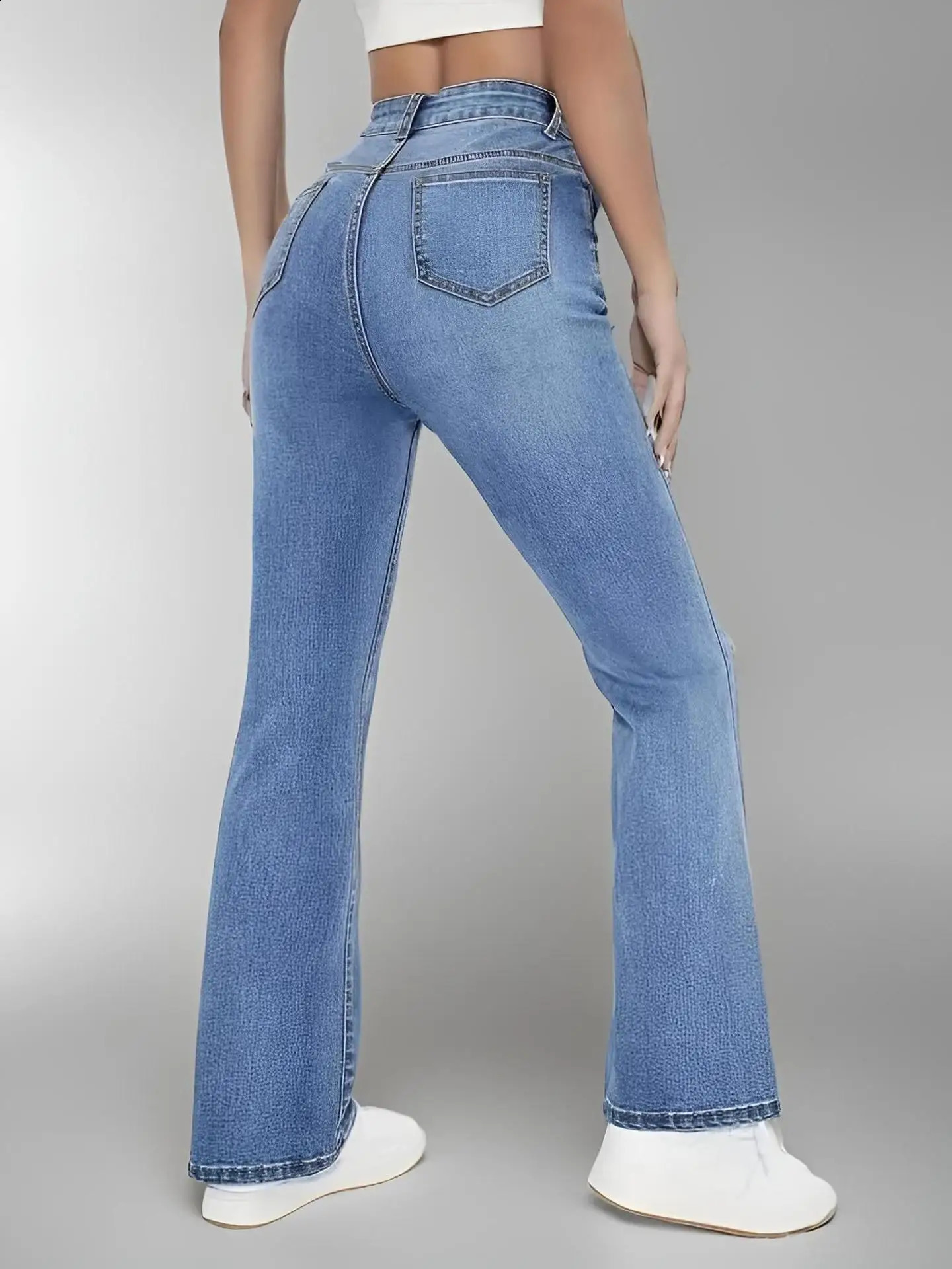 womens jeans slimming European and American style casual high waisted washed denim shorts 250317