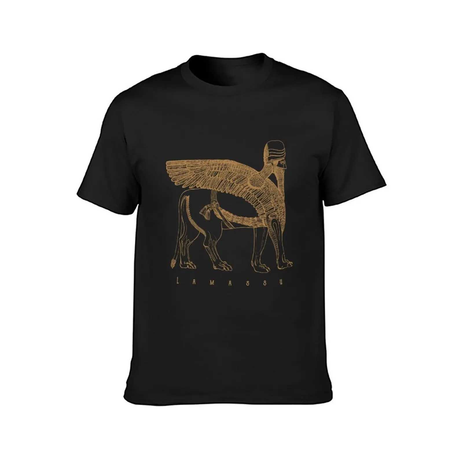 Lamassu Winged Lion Assyrian Sumerian Mesopotamian T-shirt Summer Top Plus Aesthetic Dress Pure White Mens T-shirt W241223