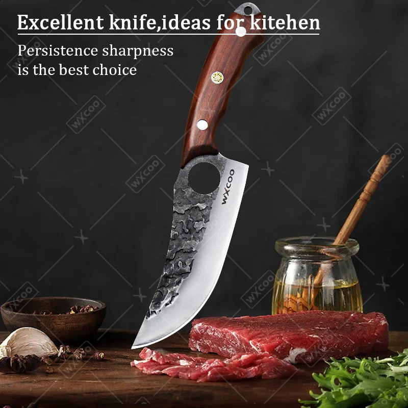 Professional Cooking Chef Knife Forging Boning Knife Fruit Slicing Practical Knife Meat Cutting Barbecue Kitchen Knife and Accessories 241224