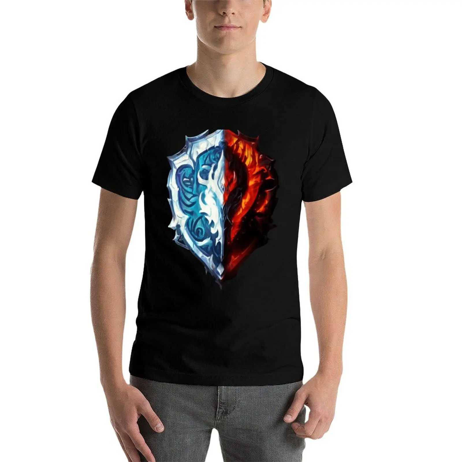 7622 United Alliance Horde in World of Warcraft - World of Warcraft - World of Warcraft T-shirt Quick Drying Anime T-shirt Mens Solid Color T-shirt W2