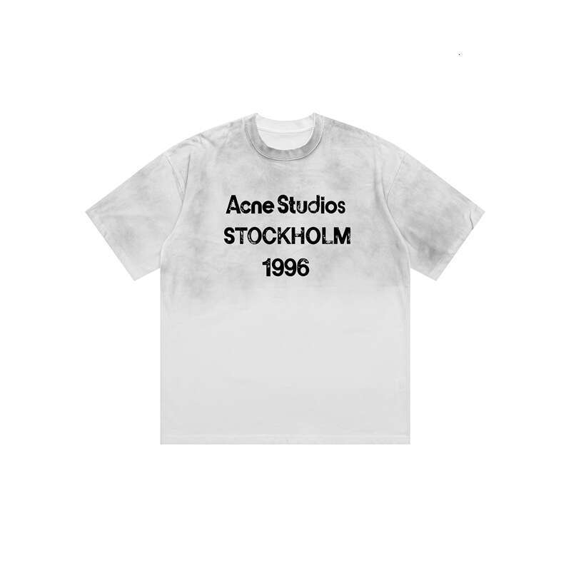 AC Faded Tee American fashion brand vintage letter printed loose short sleeved T-shirt