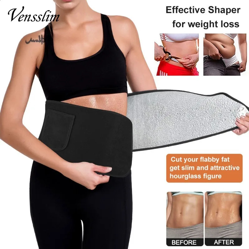 Vensslim Women Waist Trainer Belt with Pocket free adjustable Belly Trimmer Sauna Sweat Body Shaper Workout Girdle Shapewear 241224