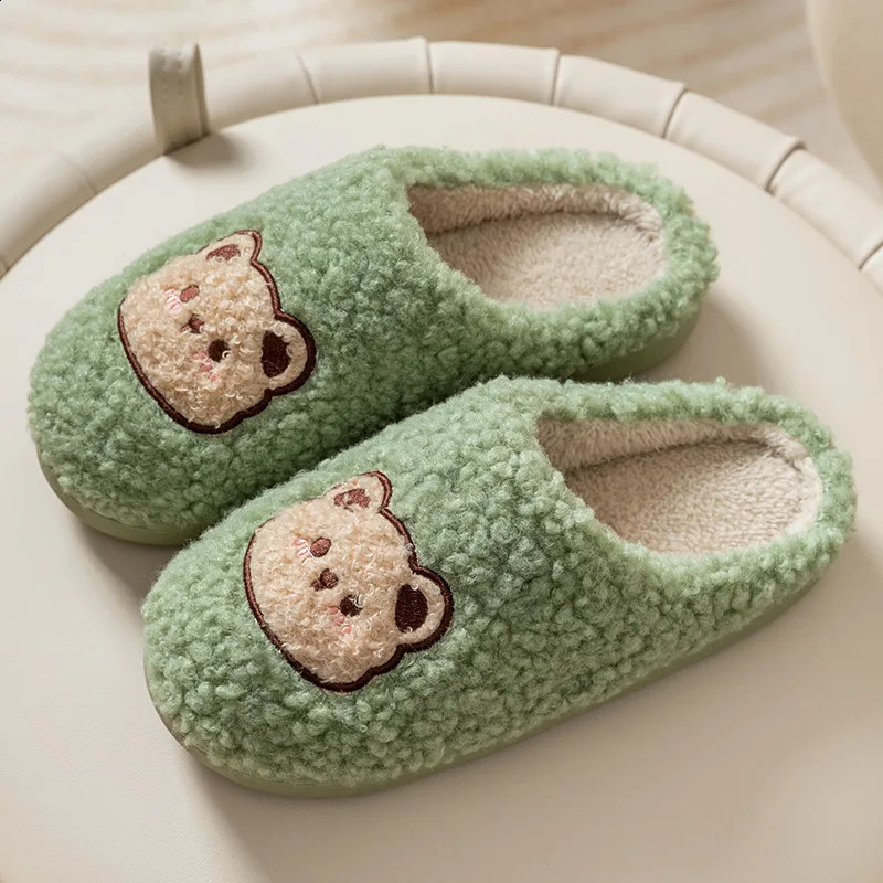 Winter Cotton Slippers for Men and Women Non-slip Warm Couples Comfortable Breathable Home 241223