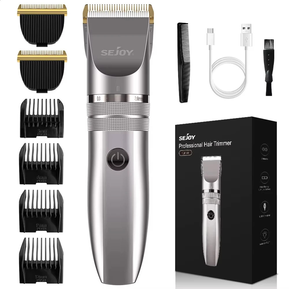 SEJOY Hair Trimmer for Men Hair Clippers for Barbers Electric Trimmer Rechargeable Cordless Shaver OiI Not Included 241224