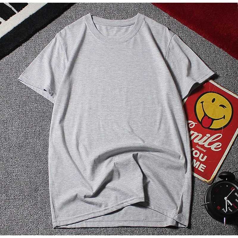 Summer T-shirt Plus Large 6XL Mens Casual 8XL 0XL Cotton Simple Home T-shirt Solid Color Black W241223