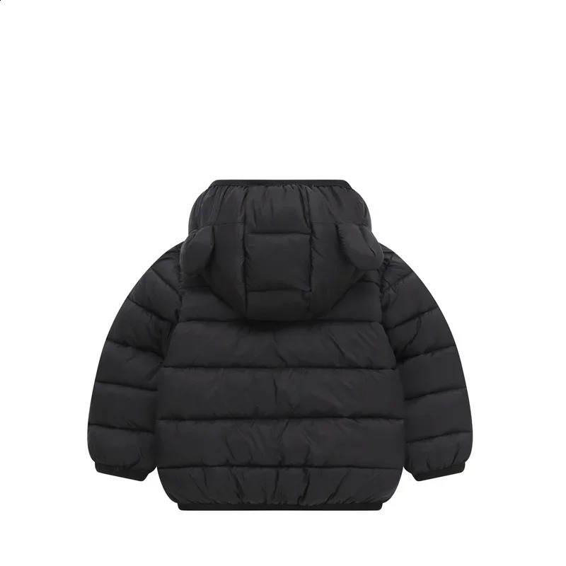 Winter Down Warm Jackets Autumn Baby Thin Hooded Cotton Coats Girls Boys Cute Solid Outerwear 2-6 Years 241223