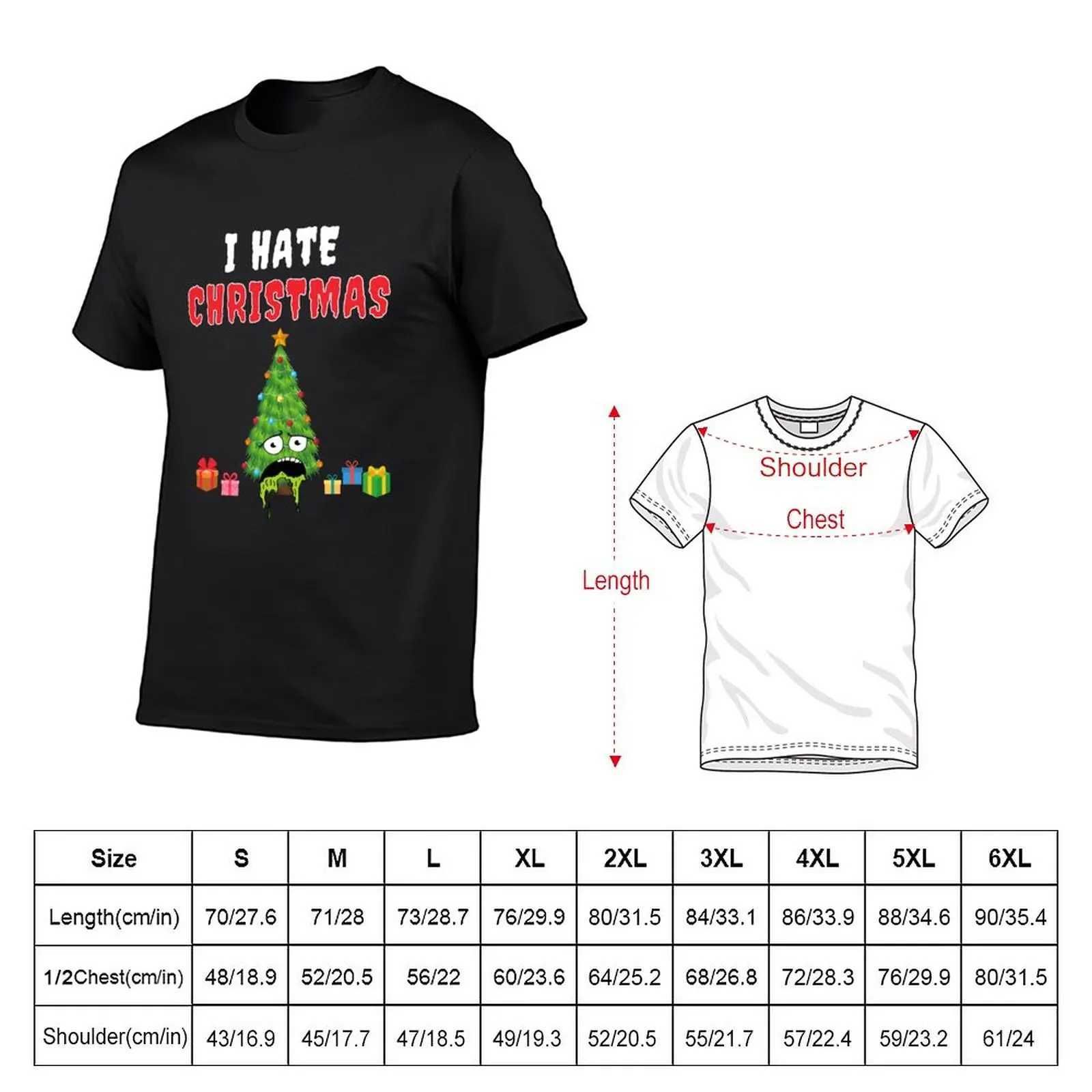 I hate Christmas costumes vomit Christmas trees interesting Christmas T-shirts customized t-shirts your own pure white t-shirt for men W241223