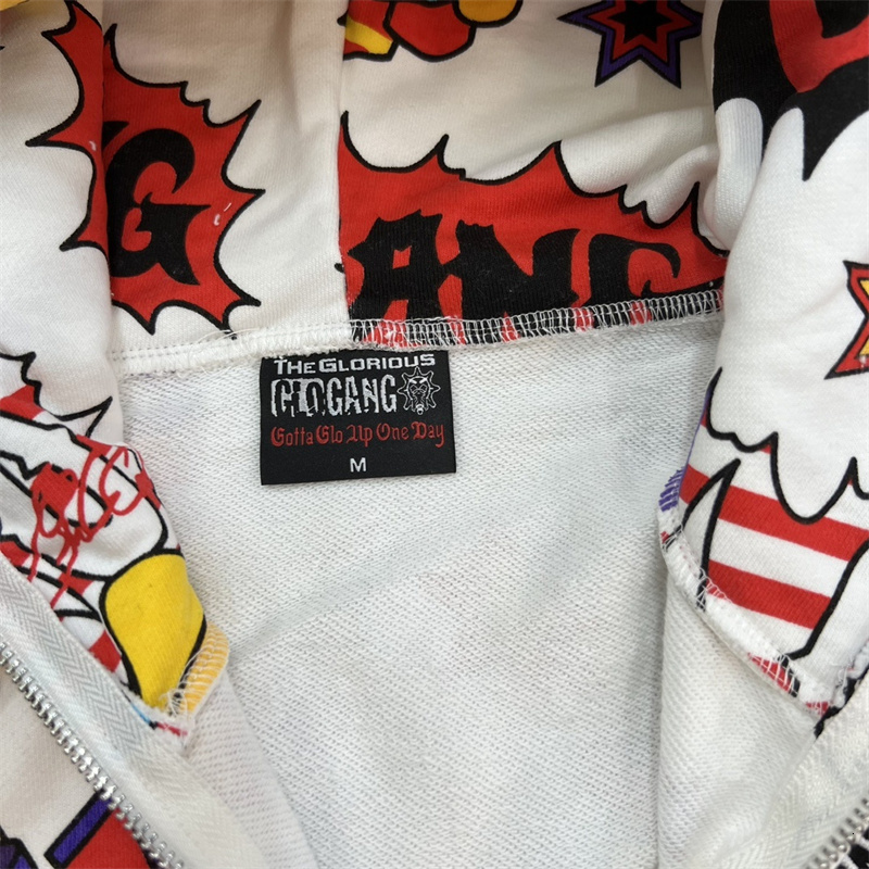 Glo Gang Zip Full Screen Printed Zipper 1:1L Hoodie